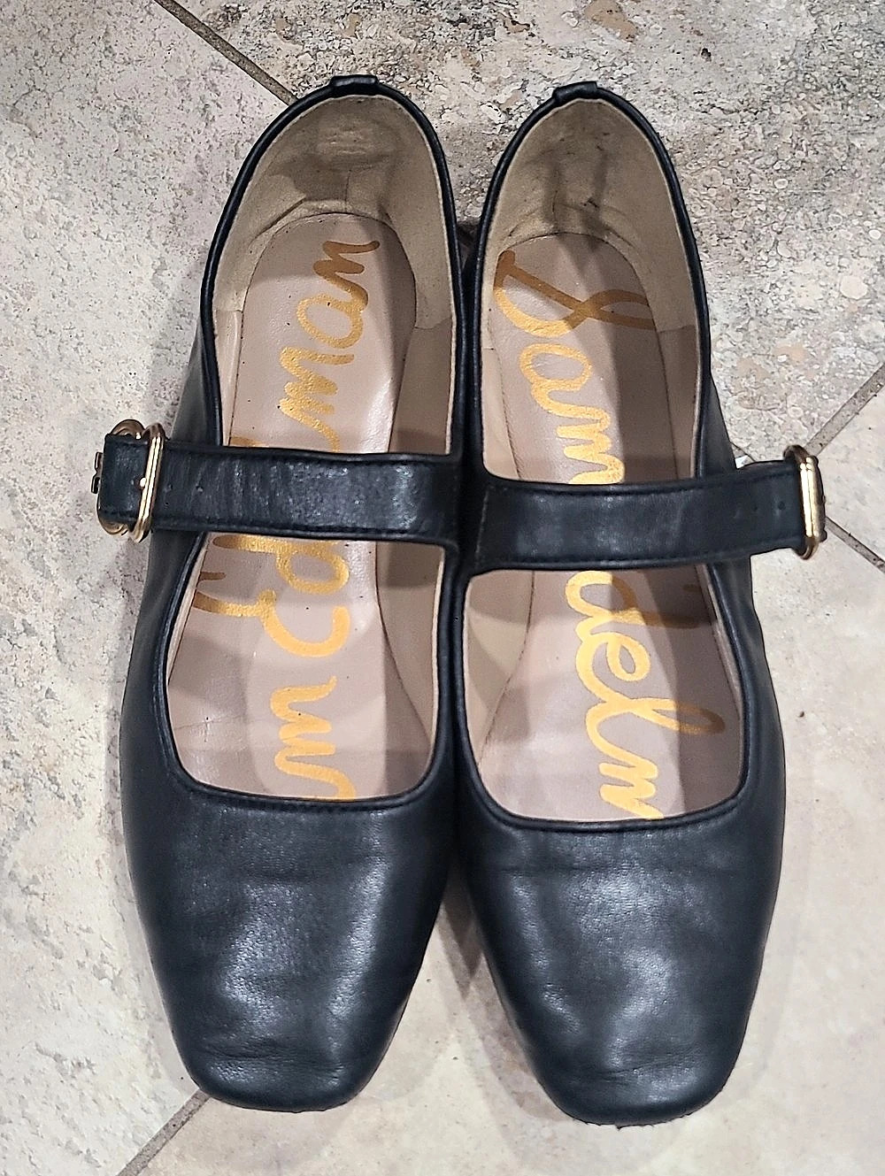 Sam Edelman Michaela Mary Jane Flat Black US 6.5